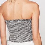EXPRESS gingham Lace Up Tube Top Photo 5