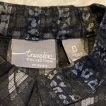 Chico's Chico’s Animal Print Sheer Striped Jacket Black 0 Photo 2