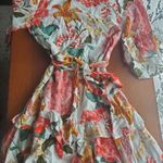Petal and Pup  Floral Ruffle Sleeve Dress Peta Dress Size Small With Fun Ruffel Slev Photo 6