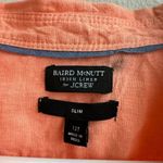 NWT Slim fit Baird McNutt 100% Irish linen Button Down shirt Orange Size 12 TALL Photo 3