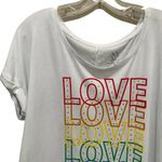 New York And Company  Love Rhinestone Tee Shirt White Size Large Photo 4