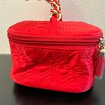 Red Pink Mary Kay makeup bag with gold chain handle #glam #makeup bag New Photo 3