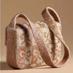 Anthropologie  Fiona beaded shoulder bag bows metallic bronze mixed coquette Photo 3