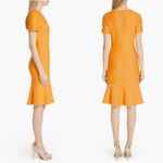 St. John Collection Caris Knit Dress Wool Blend Orange Size 10 NEW Photo 2