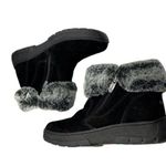 Khombu Boots JESSICA Outdoor Black Suede Faux Fur Ankle Boots Women’s Size 7M Photo 9