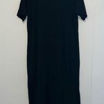 A New Day  Short Sleeve Black MIDI Dress ZZ9 Photo 0
