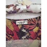 One World Sunflowers Butterflies 3/4 Sleeve Flowy Top XL Boho Hippie Photo 1