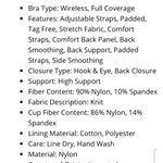 Playtex  White 18 Hour 4693 Wire Free Ultimate Shoulder Comfort Bra 40C Photo 7