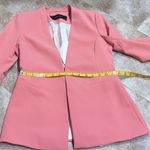 ZARA NWT  Collarless Hook Closure Long Sleeve Pink Blazer Jacket Size Small Photo 7