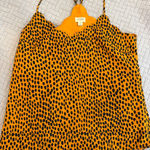 J.CREW Leopard scalloped cami top SIZE 2 Gold Photo 0