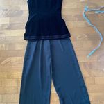 Ann Taylor Vintage Dressy Hoilday Black Velvet Vest Jumpsuit size 6 Photo 10