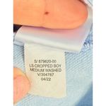 Old Navy A6 Boyfriend Denim Shirt Oversized Boxy Light Wash Button Up Cotton Photo 3