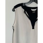 Peter Nygard  Sleeveless Black White V Neck Blouse Size 10 Photo 1