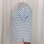 Michael Kors  Short Sleeve White and Blue Stripe Women's Shirt (675) Photo 3