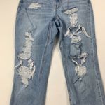 Aeropostale  Womens Mom Jeans Size 8 Blue Light Wash Distressed Destroyed Cotton Photo 2