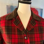 Liz Sport  Red Brown Equestrian Plaid Lined Wool Blend Riding Jacket Blazer 4 S Photo 2