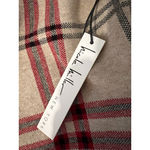 Nicole Miller  Womens Sweater Size S Tan Red Long Sleeve Oversized Mock NWT Photo 5