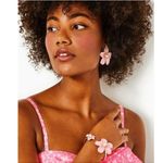 Lilly Pulitzer  Oversized Orchid Flower Earrings Photo 5