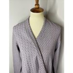 New Cynthia Ashby Purple Textured Longsleeve Tunix Faux Wrap Medium M Photo 5