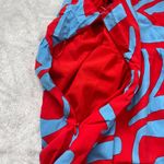 Sugar Lips Ohana Bayla Deep V Maxi Dress Women's Size Large 100% Rayon Red, Blue Photo 8