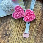 NWT Michelle McDowell Piper Pink Beaded Heart Earrings Photo 5