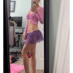 Size XS See through top and mini skirt Pink Photo 1