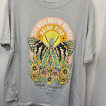 Simply Southern  T-Shirt Women Kind Butterfly Flowers Medium Large Gray Oversized Photo 0