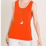 Chico's  Size 0 US S 4 The Everyday Sweater Tank Top Scoop Neck Sleeveless Orange Photo 0