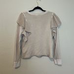 Pistola  Distressed Crew Neck Ruffle Long Sleeve Sweatshirt Sweater‎ Size Small Photo 7