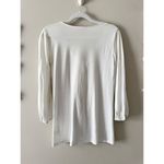 Lilly Pulitzer  Tunic Top Pleated VNeck Long Sleeve White Size Extra Small Cotton Photo 3