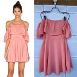 Amanda Uprichard  Delilah coral  Off Shoulder Silk Dress medium Photo 0