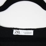 ZARA Strappy Off-Shoulder Long Sleeve Ribbed Top Photo 2