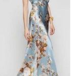 Reformation blue floral silk dress NEW Photo 6