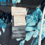 Chico's Travelers Womens Pants Size XLP Or 3P Pull On Wide Leg Liquid Knit Floral Photo 7