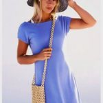 Free People  Rosalia Low Back Mini Dress Coverup Blue Iris S Photo 0