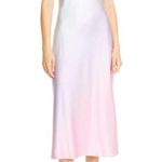 Cami NYC  Silk Beaded Chain Strap Cowlneck Shallon Slip Dress L Candy Ombre Photo 6