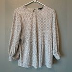 Adrianna Papell  Black and White Patterned Blouse Photo 1