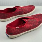 Keds  x Taylor Swift 032 Red Lace Slip-On Sneaker Shoes Women's Size 9.5 EUR 40.5 Photo 6