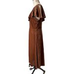 Gianni Bini  Velvet Midi Dress Women’s Size XL Bronze Ruffle Holiday Party Photo 2