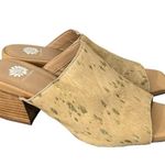 Yellow Box  Cataline Calf Hair Leather Upper Slip On Block Heel Sandals Sz 10 Photo 1