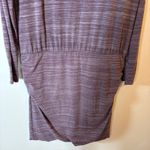 Athleta  Beyond Soft Avenues‎ Dress Plum Heathered Knit Long Sleeve Size Medium Photo 2