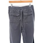 Gap  Khaki Ribbed Wide Leg Pull On Pants Cropped Lounge Minimalist Soft Black M Photo 5