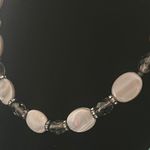Striking Mother of Pearl Smoky Quartz Colored and Crystal Bead Necklace Brown Photo 1
