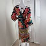 Farm Rio  Rosario Maxi Dress Bell Sleeves Festival S Boho Cottage Photo 10