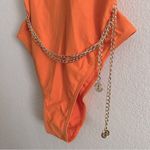 River Island Chain Detail Underwire One-piece Swimsuit Orange Sz. 10 UK / S US Photo 6