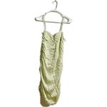 ZARA  Green Ruched Asymmetrical‎ Slip Dress Photo 1