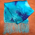 Vintage Silk Scarf Bundle, 3 Mixed Print, Multicolor Rectangle Scarves Photo 5