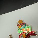 Christmas Tree Holiday Lot Of 3 Brooch Pin Gold Tone Photo 12