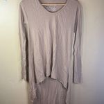 Frank & Eileen High Low Long Sleeve Cotton Dark Beige Size XS Tee FLAW Photo 0