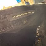 Denim Forum Women’s 27 Yoko High Rise Slim Jeans Black Photo 5
